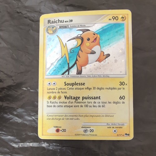 Carte pokémon raichu - pokémon,