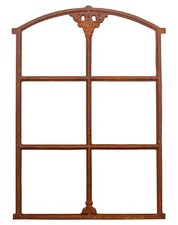 Fenêtre de grange fer forgé / rouille style antique 75cm (a3)