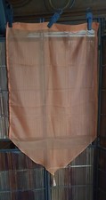 Paire de voilage "organza" orange avec pompon