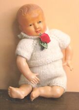 VINTAGE  PETIT BAIGNEUR POUPEE CHEVEUX MOULES en celluloïd FRANCE