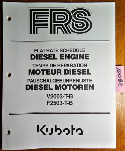 Kubota series v2003 - 03,