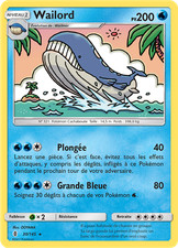 Carte pokémon wailord 145 - carte,