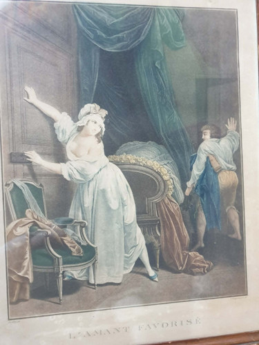 Gravure aquatinte l amant - gravure, l'amant