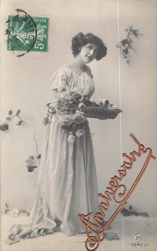 Noir blanc femme - cp,