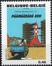 TINTIN Kuifje HERGE BELGIQUE 3635** MNH Objectif Lune Moon Maan fusée Jeep 2007