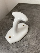 Ancienne Patère Porte Manteau En Porcelaine Blanche Deco Retro 