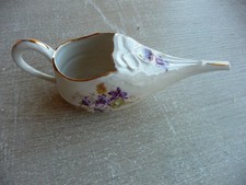 canard pipette de malade porcelaine motif violettes