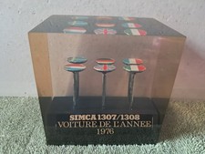 PRESSE PAPIER SIMCA 1307 1308 VOITURE DE L'ANNEE 1976 AUTOMOBILIA OBJET PUBLICIT