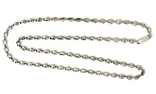 COLLIER vintage métal Argenté ou argent grain de café très beau 89cm NEUF