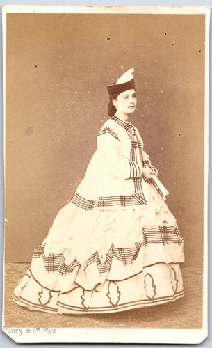 Cdv 1865 élégante - robe, de