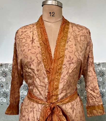 Robe longue kimono soie - longue,