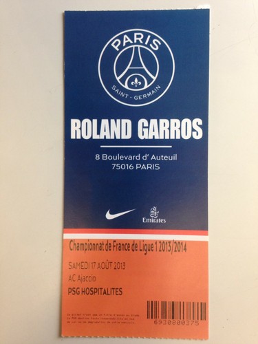 Billet paris psg ac ajaccio - billet,