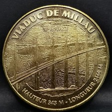 JETON TOURISTIQUE MDP 2008 VIADUC DE MILLAU EIFFAGE AVEYRON / MEDAILLE 34 mm