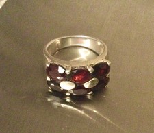 Bague Argent Grenat
