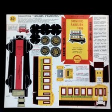 MAQUETTE BOLIDES D'AUTREFOIS 32 A TACOT SHELL BERRE CARTON OMNIBUS PARISIEN 1906