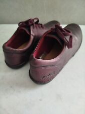 KICKERS  Sneakers Lacets Cuir Prune reflets Métal T 38 TTBE