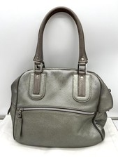 Sac Longchamp Cosmos en cuir gris pailleté 