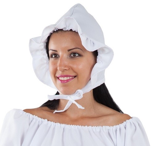 Coiffe blanche médiévale - coiffe,