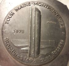 1972 rare épreuve MÉDAILLE presse papiers TOUR PARIS MONTPARNASSE