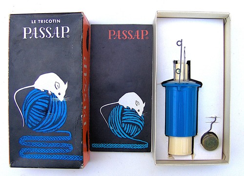 Tricotin passap bleu ancien - passap, bleu,
