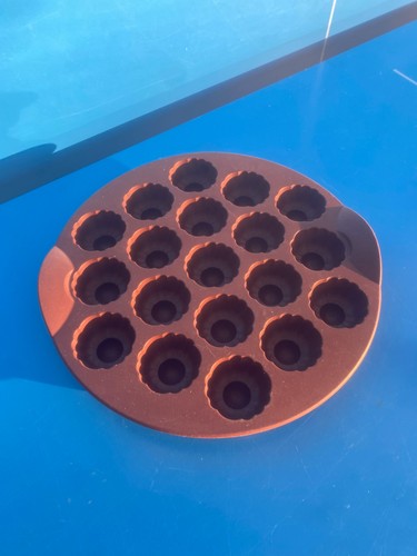 Moule silicone rond - silicone, marron