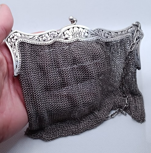 Sac maille argent massif 206g