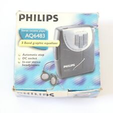 PHILIPS AQ 6483 STEREO CASSETTE PLAYER DANS SA BOITE D'ORIGINE SANS ECOUTEURS