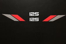 125 DTMX YAMAHA ANNEE 1980  EMBLEMES COMPATIBLE POUR CACHES LATERAUX