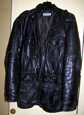 Blouson épais Marque Moto Cuir. Véritable cuir de vachette. XXL.