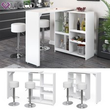  Table de bar table haute bar comptoir table comptoir cuisine Vega blanc Vicco