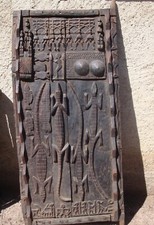 VERITABLE  PORTE DOGON (aux CROCODILES) du MALI ART AFRICAIN Tribal AFRICAN