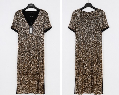 Twinset robe maxi paillettes - robe,