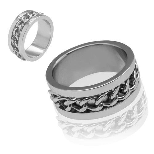 Bague acier inoxydable avec - bague,