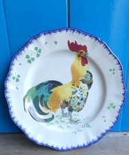 ASSIETTE PLATE AU COQ FAÏENCE