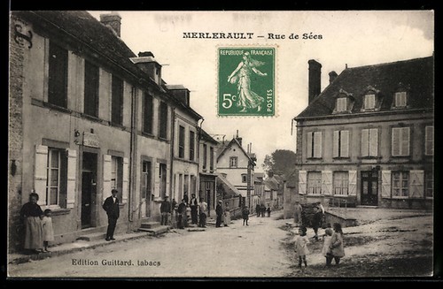 Cpa merlerault rue sées - merlerault,, de