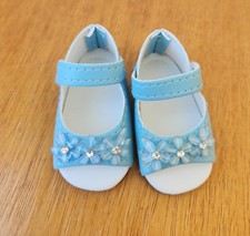 Chaussure bleu 55mm poupée - f,