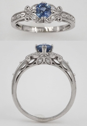 Bague victorienne saphir - bague,
