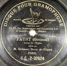 Delmas : Faust (Gounod) DISQUE
