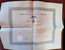 Diplômes 2 Légion d'Honneur