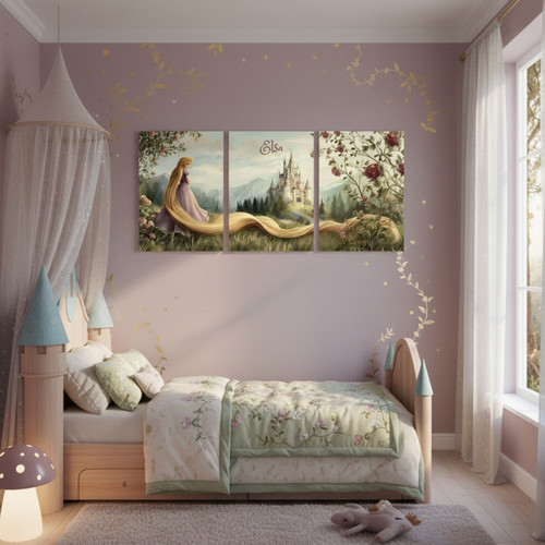 Tableau toile raiponce - toile,