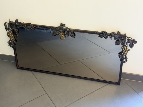 Iron and bronze mirror antique