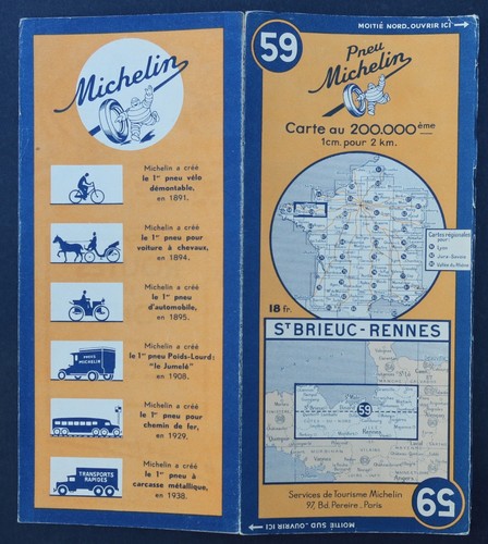 Carte michelin bretagne - michelin, n°59