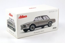 Mercedes 280 Sl pagode W113 toit rigide argent intérieur bleu Schuco 450037300 1:18