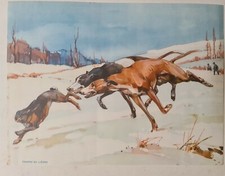 Chasse au lièvre vers 1950