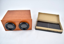 STEREOSCOPE BOIS UNIS FRANCE + PLAQUES PHOTOS STEREO MAROC TAZA TAOURIRT ANIMEES