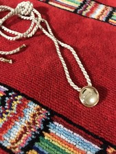 LALIQUE Collier Pendentif Charm Cabochon Cristal Clair Or Élégant C882