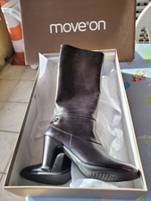 Bottes noites en cuir Move on