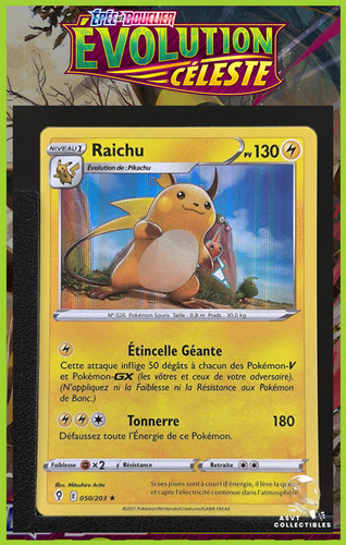Carte pokémon raichu - pokémon, 050/203