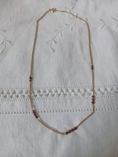 Collier Or Jaune 750 et rubis