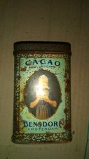 Ancienne Boîte Publicitaire Métal Cacao Hollandais Bensdorp Amsterdam Vintage